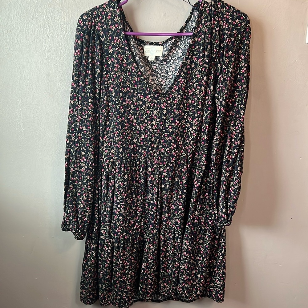 Jun & Ivy Ditsy Floral Prairie Dress